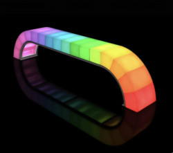 LED Piano Rainbow Bench