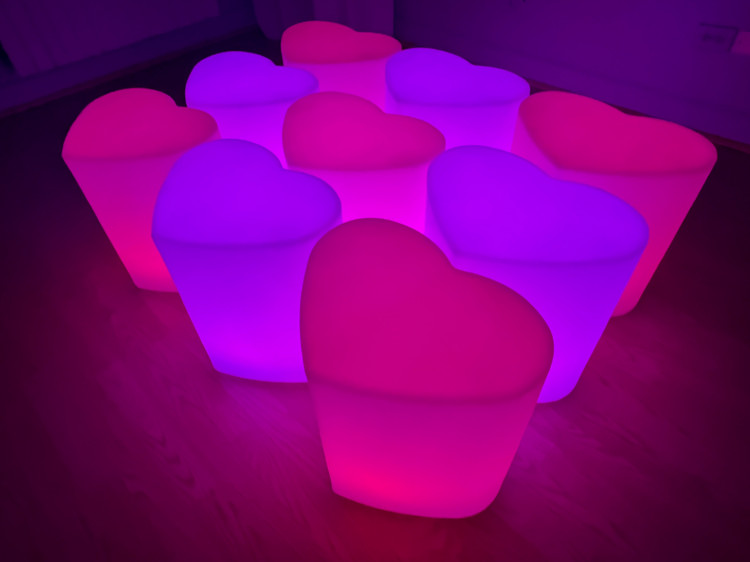 LED Heart Chairs