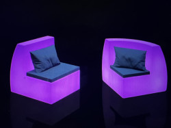 Straight Back LED Chairs