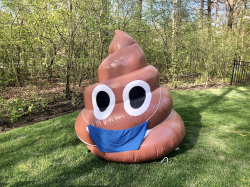 Lawn Inflatable-Medium Poop Emoji